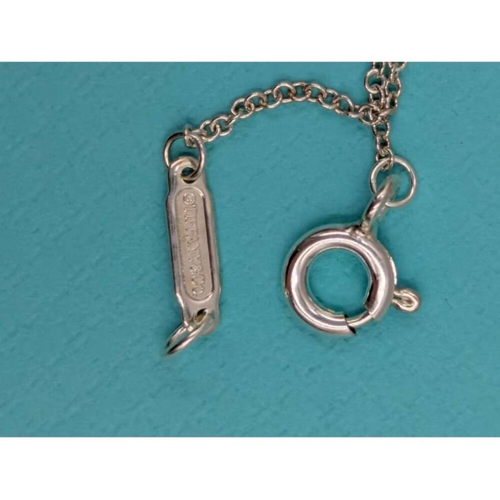 Tiffany & Co Sterling Silver Twist Knot Pendant Necklace 16” w/ Box - Picture 6 of 9